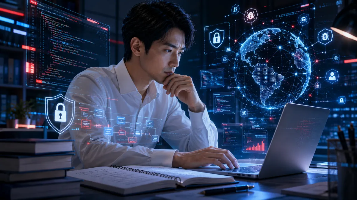サイバー攻撃と防御を実践的に学びたい人のイメージ