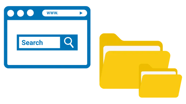 Webの仕組みとディレクトリリスティングのイメージ